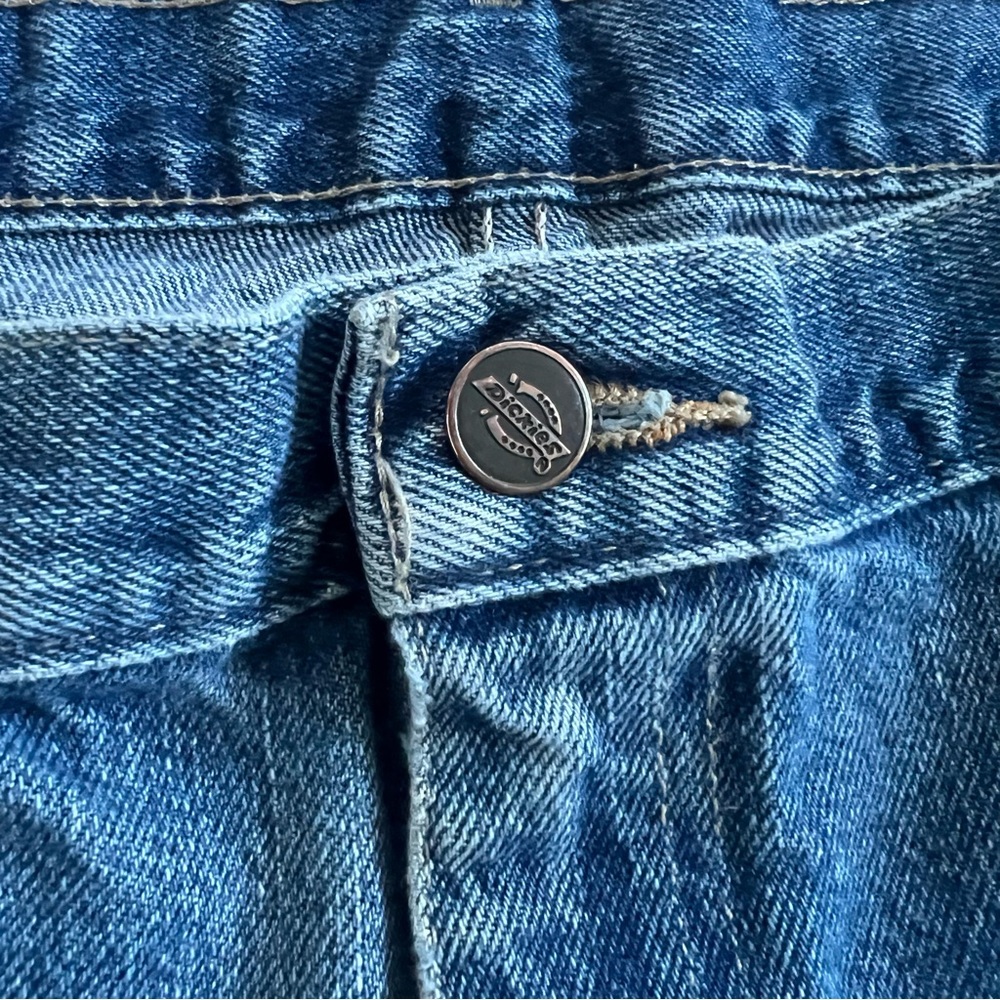 Vintage Dickies Men’s Blue Distressed Grunge Baggy Workwear Skater Denim Jeans - Picture 5 of 10
